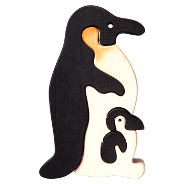 Zvieracia rodinka - Tučniak - originálne didaktické drevené hračky